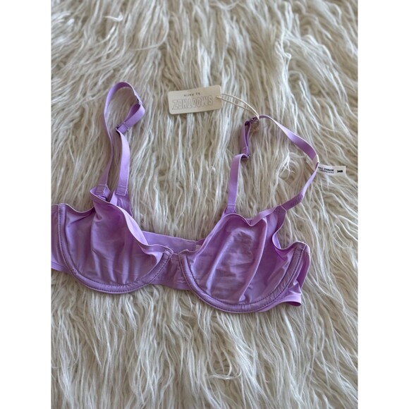 Aerie Smoothez Mesh Full Coverage Unlined Bra 34B Lavender Purple - Picture 6 of 10